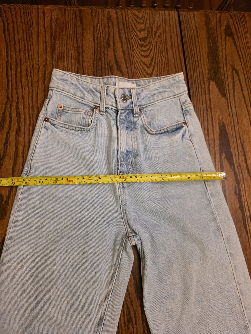 H&M Light Blue High-Rise Flared Jeans - Picture 12 of 12